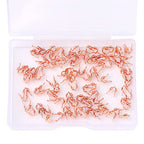 BEADIA Rose Gold Plated End Caps Non Tarnish 3x6mm 200pcs for Jewelry Making Findings - color: End Caps Rose Gold, size: 3x6mm
