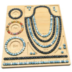 Petoysoso Bead Boards for Jewelry Making, Bamboo Beading Board for Bracelet & Necklace, Bead Tray for Jewelry Making Supplies - size: Necklace & Bracelet-M4