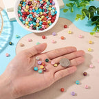 FASHEWELRY 500Pcs 7x3.5mm Flat Round Letter Beads Bulk Colorful Acrylic Beads with Golden Vowel Letter Bead Loose Spacer Alphabet Beads for Bracelets Earring Necklace Jewelry Making Supplies