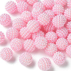 40pcs Round Acrylic Berry Beads, 12mm Large Chunky Bubblegum Beads Loose Spacer Ball Bead for Jewelry Making Earrings Necklaces Bracelets DIY Beading Crafts, Pearl Pink - color: Pearl Pink