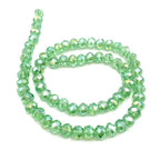 415pcs Rondelle Crystal Glass Beads 2mm 4mm 6mm 8mm Mixed Sizes, Faceted Briolette Spacer Czech Seed Loose Beads for DIY Jewelry Making (Green) - color: Green