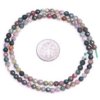 Indian Agate Beads for Jewelry Making Natural Gemstone Semi Precious 4mm Round Faceted 15" JOE FOREMAN - color: 4mm/faceted indian agate