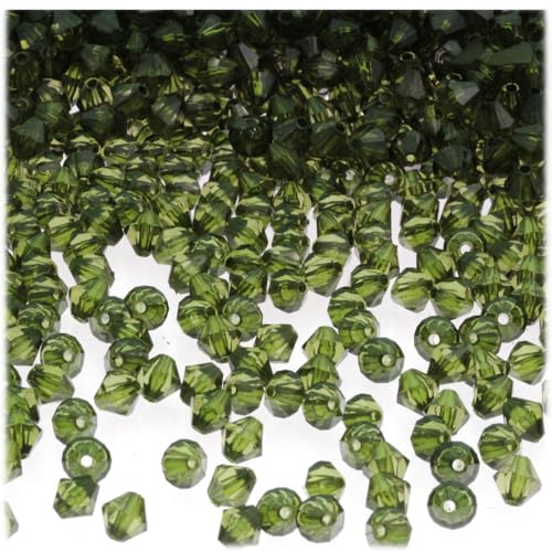 The Crafts Outlet, 1,000-pc Acrylic Bicone Beads, Faceted, 4mm, Clear