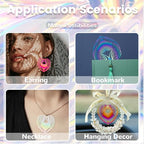 Dazzling Colorful Filigree Charms Hollow Out Multicolor Geometric Filigree Pendants for DIY Jewelry Making Earrings Necklaces Components - color: Heart-1
