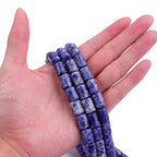 BEADIA Natural Blue Sodalite Cylinder Stone Loose Semi Gemstone Beads for Jewelry Making 10mmx14mm 38cm - color: Blue Sodalite, size: 10mm x 14mm
