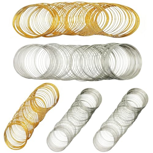 500 Loops Jewelry Making Wire Memory Beading Wire, Cuff Bangle Bracelet Wire for Necklace Bracele Crafts DIY Making