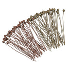 MECCANIXITY 200Pcs Plated Ball Head Pins Jewelry Making 24 Gauge 25mm Wire Head Pins for DIY Craft Necklaces Bracelets Earrings, Bronze and Purple Bronze - color: Bronze and Purple Bronze, size: 25mm
