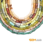 GEM-Inside 30Pcs 5x12mm Natural Green Africa Jade Stone Plant Bamboo Knot Bone Charms Beads for Jewelry Making Power Energy Chakra Stone Beads - color: Green Africa Jade