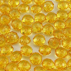 100pcs 12mm Acrylic Crystal Beads, Faceted Rondelle Acrylic Spacer Beads for Wind Chimes Bracelet Necklace Earring Keychain Jewelry Making DIY Crafts(Gold Yellow) - color: Gold Yellow, size: 12mm