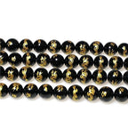 MJDCB Natural Stone Beads 8mm 43pcs Round Black Onyx Carved Dragon Loose Gemstone Bead Charms for Jewelry Making Bracelet Necklace Earring Pendant - color: Black Onyx Carved Dragon, size: 8mm