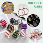 M METERXITY 0.2mm Jewelry Wire, 32 Gauge 328FT Craft Wire Copper Beading Wire for Jewelry Making/Planting/Weaving/DIY Crafting, Soft Metal Wires [100M, Bronze Tone] - color: Bronze Tone, size: 0.2mm 32 Gauge