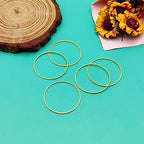 60pcs Round Beading Hoop 35mm Earring Hoops Earrings Beading Hoop Earring Circle Connectors Open Bezel Pendant Frame Earring Finding for DIY Crafts Accessories Supplies Women Gift(Gold) - color: 60pcs;35mm;Gold