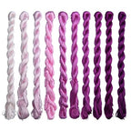 Natural 100% Silk Thread, Handmade Embroidery Thread Silk Floss 10 Colors 110m Each (65) - color: 65
