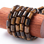 Natural Yellow Tiger Eye Cylinder Tube Beads 10x14mm 38cm/str Loose Semi Gemstone Stone Beads for Making Bracelets Necklace - color: Yellow Tiger Eye