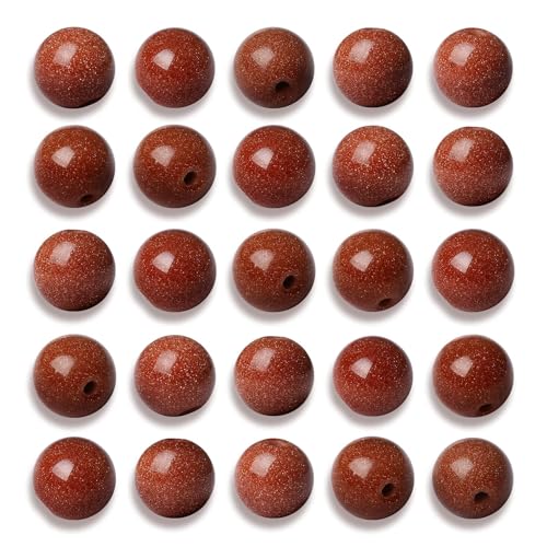 200Pcs 4mm Smooth Gold Sandstone Beads Round Loose Gemstone Stone Beads for Jewerly Making with Crystal Stretch Cord - color: Gold Sandstone, size: 4mm