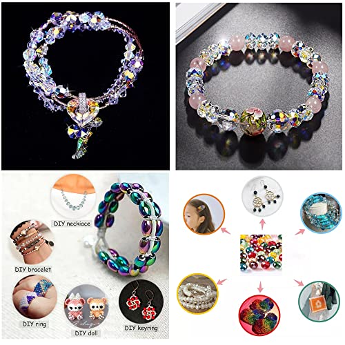 300PCS 6mm Rondelle Faceted Crystal AB Glass Beads for DIY Crafts, Jewelry Making - color: Crystal AB, size: 6mm/300pcs