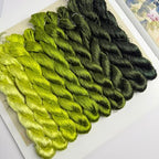 100% Nature Mulberry Handmade Embroidery Silk Thread Woven Jewelry Accessory Artificial Flowers Cross Stitch Floss DIY Sewing Kits 10 Gradient Colors 22m Each (44) - color: 44