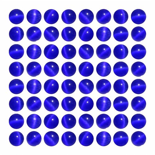 MJDCB 30pcs Sapphire Blue Cat Eye Stone Beads 12mm Round Crystal Loose Bead for Jewelry Making DIY Bracelets Necklace - color: Sapphire Blue, size: 12mm(30pcs)