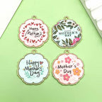 Sailanzi 16pcs Alloy enamel Mother's Day series soft feminine colors Jewelry Making DIY Keychain Earrings Pendant Various Design Charms for Jewelry Making Bracelets Necklace(SN775) - color: SN775