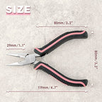 Long Nose Pliers with Serrated Jaw Small Pliers for Jewelry Making 5 Inches for Electronics, Jewelry Making, Wire Cutters for Crafts Working in Tight Areas, Pink Tool for Women - style: Long Nose Pliers