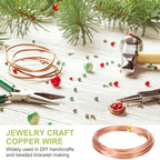 PATIKIL 99.9% Pure Copper Wire for Jewelry Making, 16 Gauge (1.3mm) Copper Craft Wire 24.6 Feet Beading Jewelry Making Supplies for Crafting Wreath Electroculture Gardening - size: 16 Gauge x 24.6 Feet
