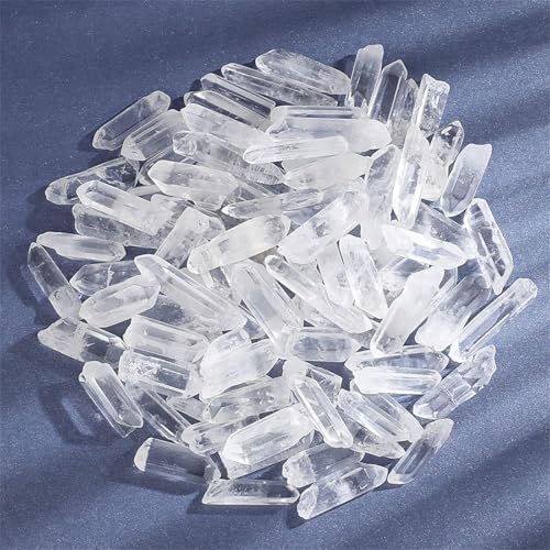 YATOJUZI 1.5LB Clear Quartz Crystal Points Bulk Natural Irregular Polished Stones Wands Gemstones Wholesale Reiki Energy Balancing Crystals Stone for DIY Handmade Meditation Divination 0.39"-1.18" - color: 0.39"-1.18”, size: 1.5 Pound
