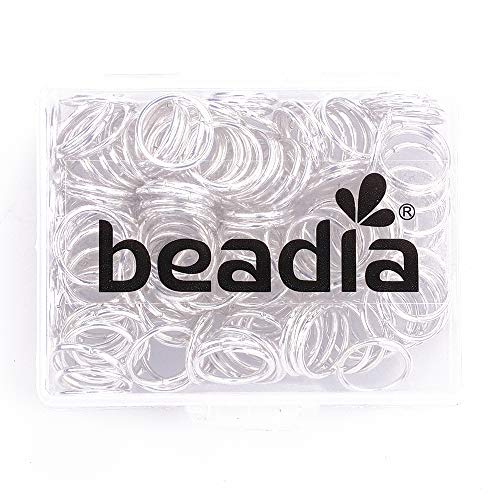 BEADIA Open Jump Rings Sliver 0.9x10mm 200pcs for DIY Jewelry Making Supplies - color: Silver, size: 0.9*10mm