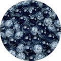 100pcs Crackle Glass Beads 8mm Round Crystal Glass Spacer Crafts Beads for Jewelry Making Necklace Bracelet Earrings DIY Crafts(Black) - color: Black, size: 8mm