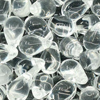 Czech 50-Piece Glass Beads, 6x9mm, Teardrop Transparent Crystal Clear - color: Crystal