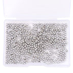 BEADIA Platinum Plated Crimp Beads Non Tarnish 2.5mm 600pcs for Jewelry Making Findings - color: Crimp Beads Platinum, size: 2.5mm