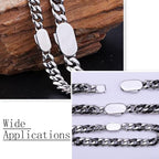 DanLingJewelry 5Pcs 5 Sizes Release Stainless Steel Buckle Clasps Metal Spring Cuban Link Clasps for DIY Bracelet Necklace Chain Jewelry Making - color: 5pcs - cuban clasps