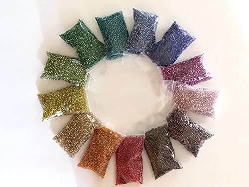 Seed Beads Size:11/0 50 gr / 1.76 oz (Emerald Green Silver Lined) - color: Emerald Silver Lined