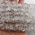90 Inches Rock Quartz Irregular Shaped Crystal and Healing Tumbled Chip Stone Beads for Jewelry Making - color: Clear-Rock Quartz