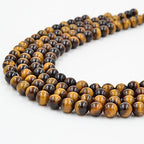 Tiger Eye Natural Gemstone Loose Beads 12mm Crystal Energy Stone Healing Power for Jewelry Making - color: Yellow Tiger Eye, size: 12mm