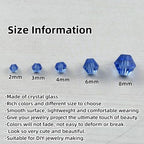 1310pcs Bicone Crystal Glass Beads 2mm 3mm 4mm 6mm 8mm Faceted Crystal Spacer Beads for Bracelets Necklace Pendants Earrings DIY Jewelry Craft Making(Light Blue) - color: Light Blue