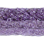 4mm 90pcs Natural Amethyst Stone Beads, Songxi Small Faceted Round Loose Gemstone for Jewelry Making, DIY Art and Craft, Bracelet Necklace (1 Strand) - color: Amethyst, size: 3.7-4.2mm