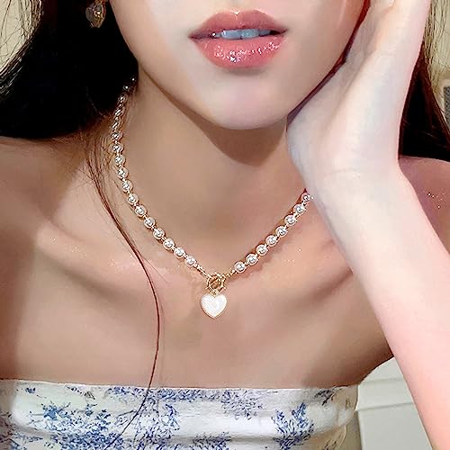 Honbay 40PCS Enamel Alloy Charms Pendant Dainty Cute Love Heart Shaped Pendants Valentine's Day Pendant Bead Charms for Keychains Earrings Bracelets Necklaces Jewelry Making and DIY Crafts - color: White