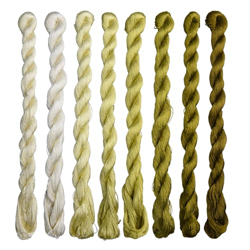 Natural 100% Silk Thread, Handmade Embroidery Thread Silk Floss 8 Colors 110m Each (72) - color: 72