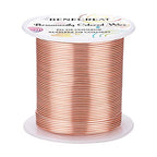 BENECREAT 18 Gauge 32 Yards Jewelry Beading Wire Tarnish Resistant Copper Wire for Beading Wrapping and Other Jewelry Craft Making - color: Copper, size: 18 Gauge