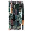 Natural Indian Agate Rectangle Tube Beads 4x13mm 38cm/str Loose Semi Gemstone Stone Beads for Making Bracelets Necklace Earrings - color: Indian Agate, size: 4x13mm Rectangle