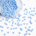 BONNY BOXX 2000PCs 4MM Smooth Aquamarine Acrylic Round Beads, Plastic Resin Bubblegum Balls Chunky Gumball Beads for Necklace and Bracelet Making, Crafting Supplies - color: Smooth Aquamarine, size: 4MM