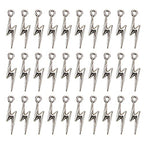 AUEAR, Flash Shape Charms Lightning Bolt Pendants Alloy Charm for Jewelry Making Supply Bracelet Necklace Earrings DIY Crafting Antiqued - color: Silver
