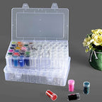 2packs 60 Grids Bead Organizer and Storage Diamond Painting Containers Portable Plastic Case Box Arts Crafts Storage for Seeds Beads Sewing Cosmetic Nail Glitter Powder Small Parts Rhinestones - size: 2 Packs