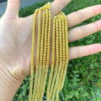 380pcs Adabele Grade A Natural Hematite Gold Plated Healing Gemstone 4mm x 2mm Small Round Rondelle Loose Beads Gem Stone Spacer for DIY Craft Jewelry Making GFC7-3 - color: Gold Plated Hematite, size: 4x2mm (380pcs/2 Strands)