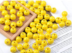 AD Beads Large Hole Wood Spacer Wooden Jewelry Making Bracelet Necklace Chandelier, Large Wooden Rosary Beads Craft Beads (16mm 100pcs, Yellow) - color: Yellow, size: 16mm 100pcs