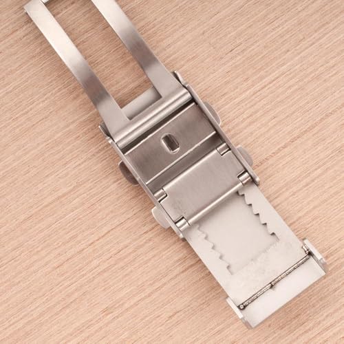 StrapHabit Quick Adjust Ratcheting Deployant Watch Clasp Buckle - Stainless Steel Deployment for Stainless Steel Bracelets - color: Black, size: 18mm