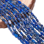 70pcs Natural Lapis Lazuli Stone Beads，4x6mm Egg Shape Loose Gemstone Beads for Jewelry Making Design Earring Necklace - color: lapis lazuli