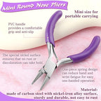 SPEEDWOX Mini Round Nose Pliers For Jewelry Making 3-Inch Small Pliers Wire Looping Pliers Wire Bending Pliers Looper Pliers Ring Bending Tool Small Needle Nose Pliers For Jewelry - style: Round Nose Pliers