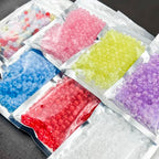 400pcs 8mm Acrylic Crackle Beads - Round Crystal Acrylic Craft Beads with Hole for Jewelry Making - Pink - color: 21-pink, size: 8MM