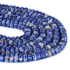 ICAI Beads 5x8mm Natural (Blue Jasper, 5x8) Beads Rondelle Spacer Loose Beads for Jewelry Making DIY Crafts Design 1 Strand 15" APPR - color: Blue Jasper, size: 5x8
